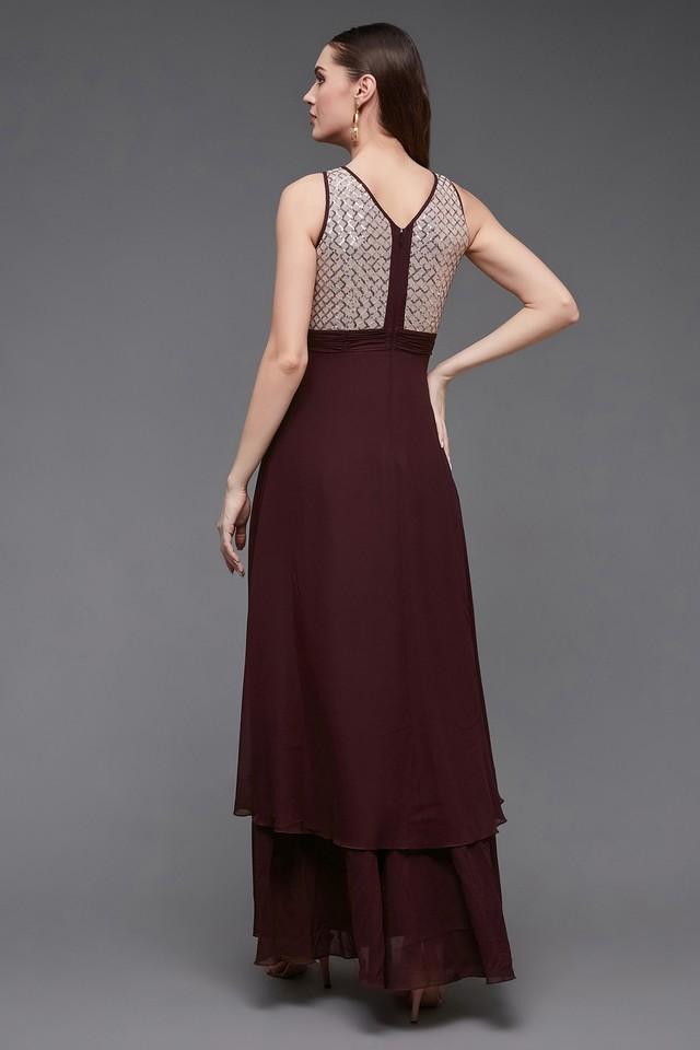 Boat neck outlet floor length dress