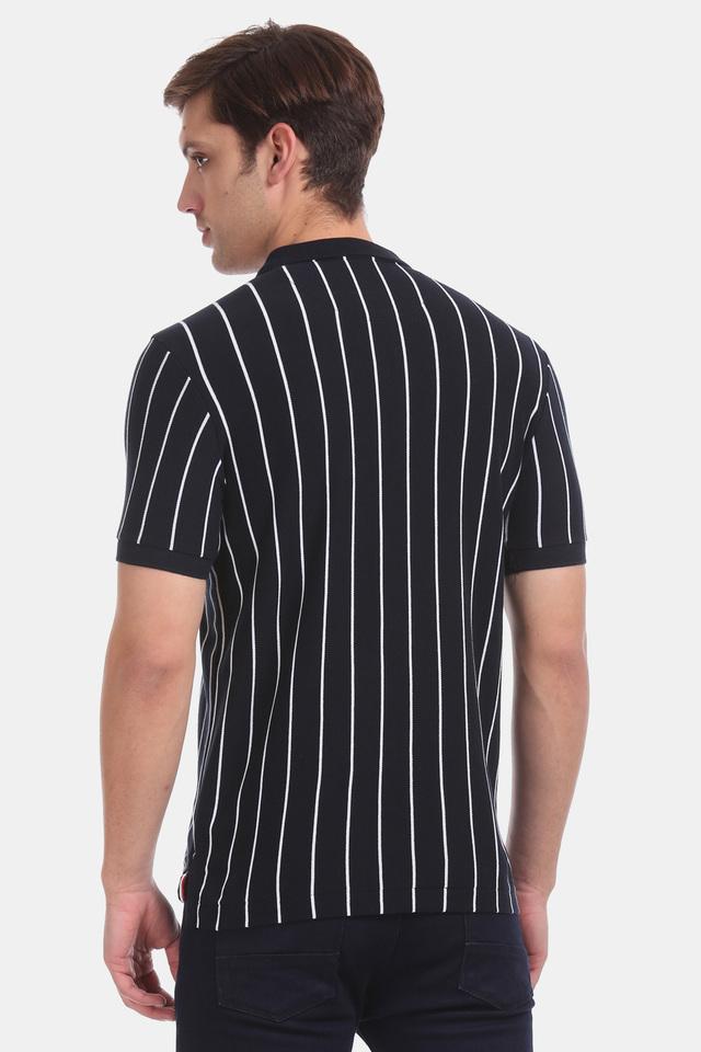 Vertical striped 2025 polo t shirt