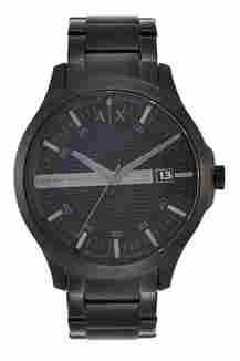 Buy ARMANI EXCHANGE Mens 46 mm Hampton Black Dial Stainless Steel