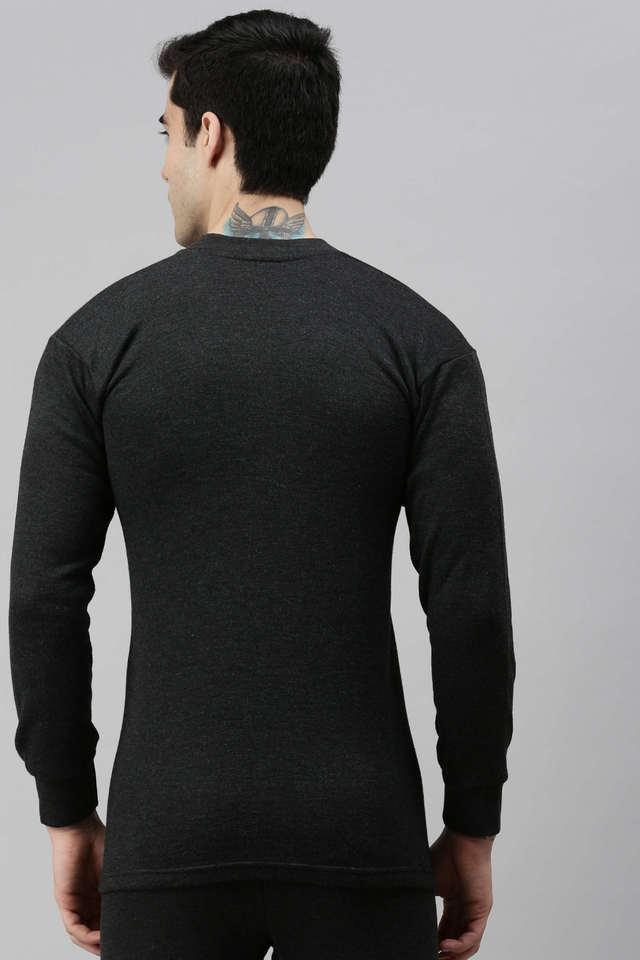 Men's Solid Cotton Thermal Top