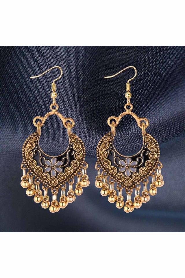 Total Fashion Afghani oxidised Chandbali Earrings For Girls & Women  (Combo-2) : Amazon.in: Fashion