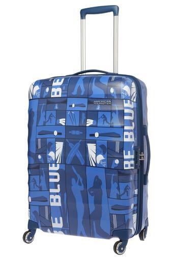 american tourister blue trolley