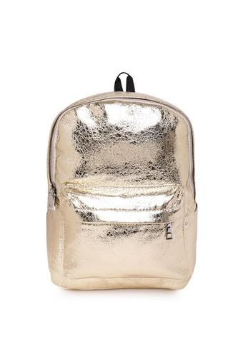 metallic gold backpack