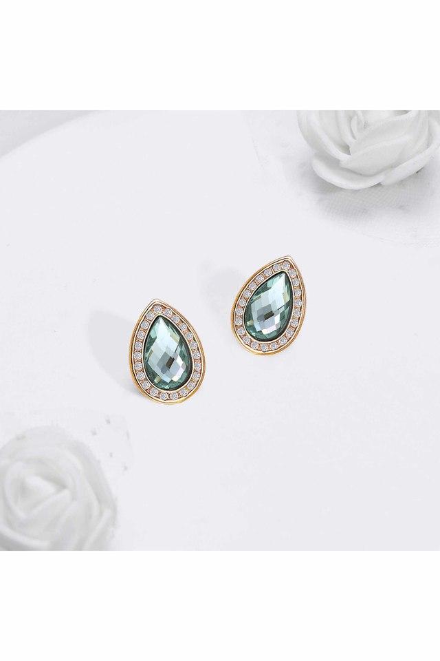 Sea green colour deals earrings