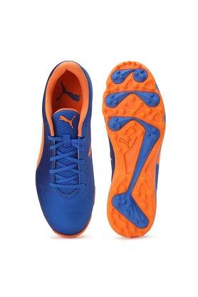 puma blue leather sneakers