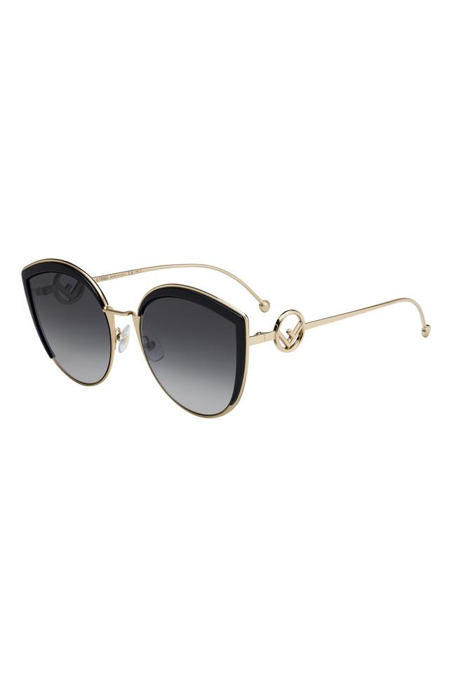 Fendi First Embellished Oval Sunglasses in Black - Fendi