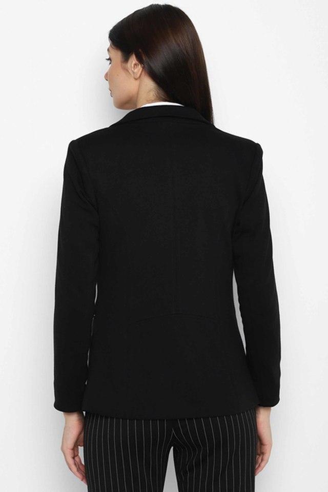 Buy online Black Solid Single Breasted Casual Blazer from blazers and coats  for Women by Mode Connection for ₹2599 at 48% off | 2024 Limeroad.com