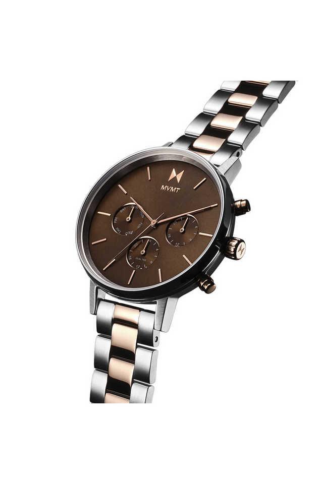 MVMT Boulevard Ladies' Grey Leather Strap Watch | Ernest Jones