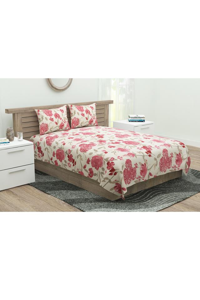 Buy SWAYAM Multi Precious Pearl Floral Printed Double Extra Large Bed