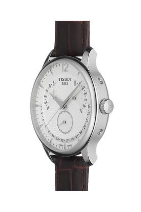 Buy TISSOT Mens White Dial Leather Multi Function Watch