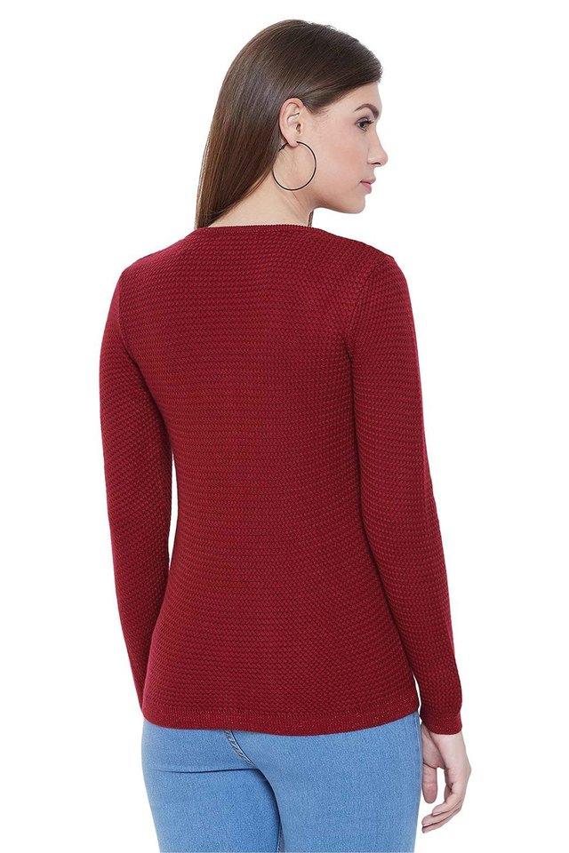 MADAME -  Maroon Pullover & Cardigan - Main