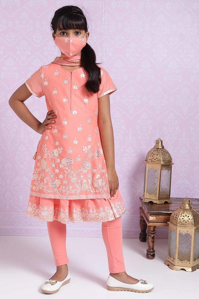 BIBA Girls Festive & Party Salwar and Kurta Set Price in India