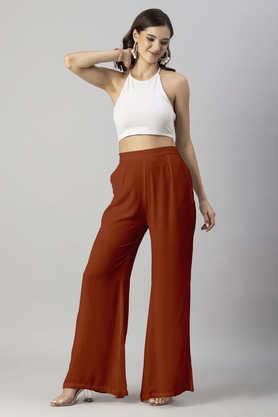 Ankle length clearance wide leg trousers