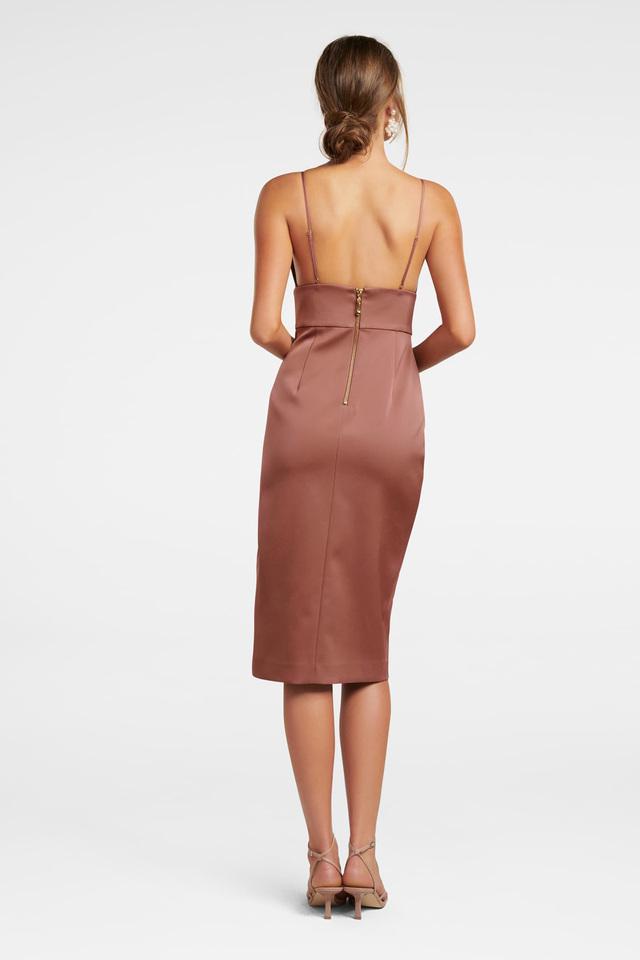 Women's Strapless Tailored Midi Dress, Women's Dresses & Jumpsuits