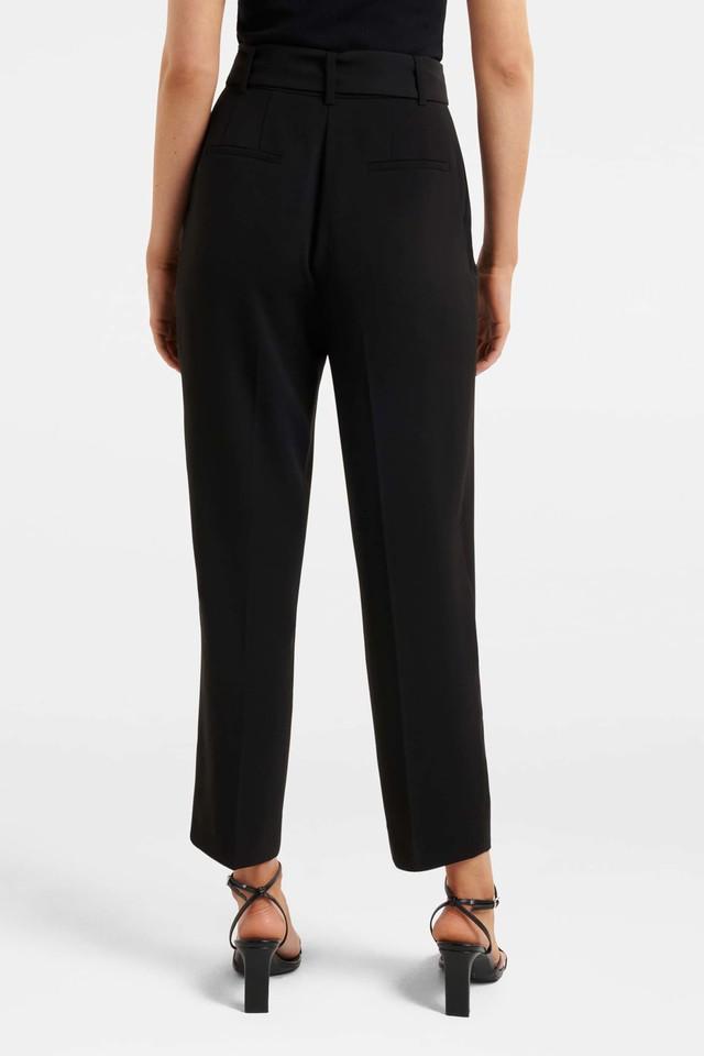 Buy FOREVER NEW Black Solid Polyester Tapered Fit Women's Formal Pants