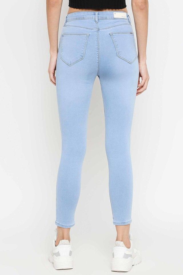 Regular Ankle Jeggings - Light blue - Ladies