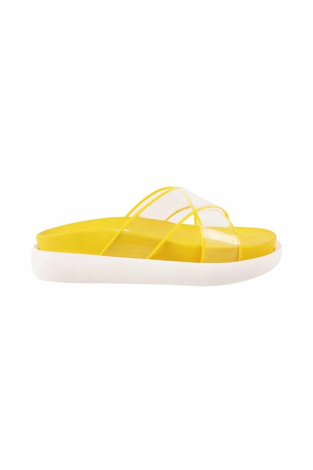 Yellow chunky online sandals