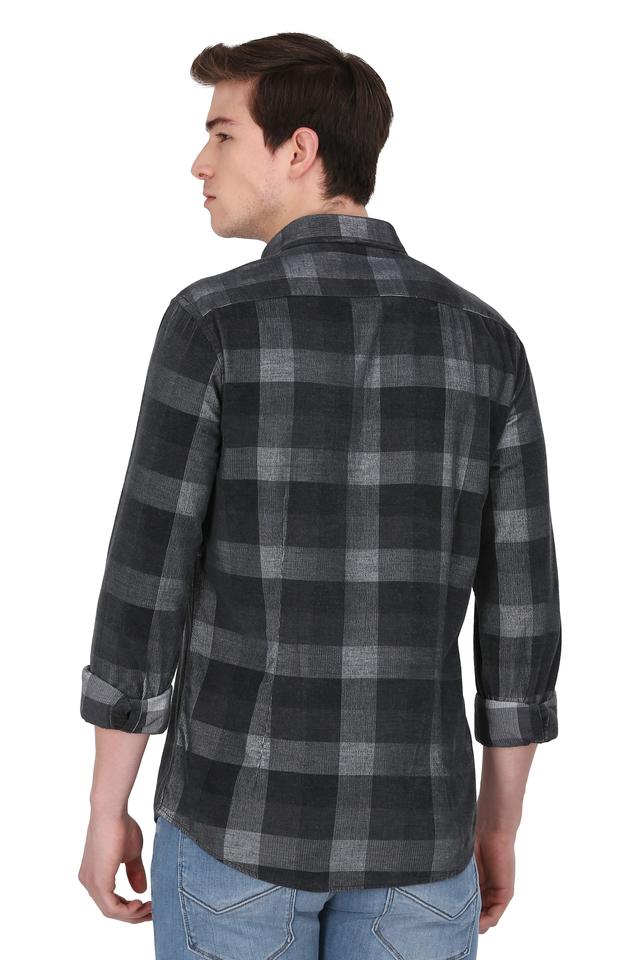 LOUIS PHILIPPE Men Checkered Casual Black, White Shirt - Buy LOUIS PHILIPPE  Men Checkered Casual Black, White Shirt Online at Best Prices in India