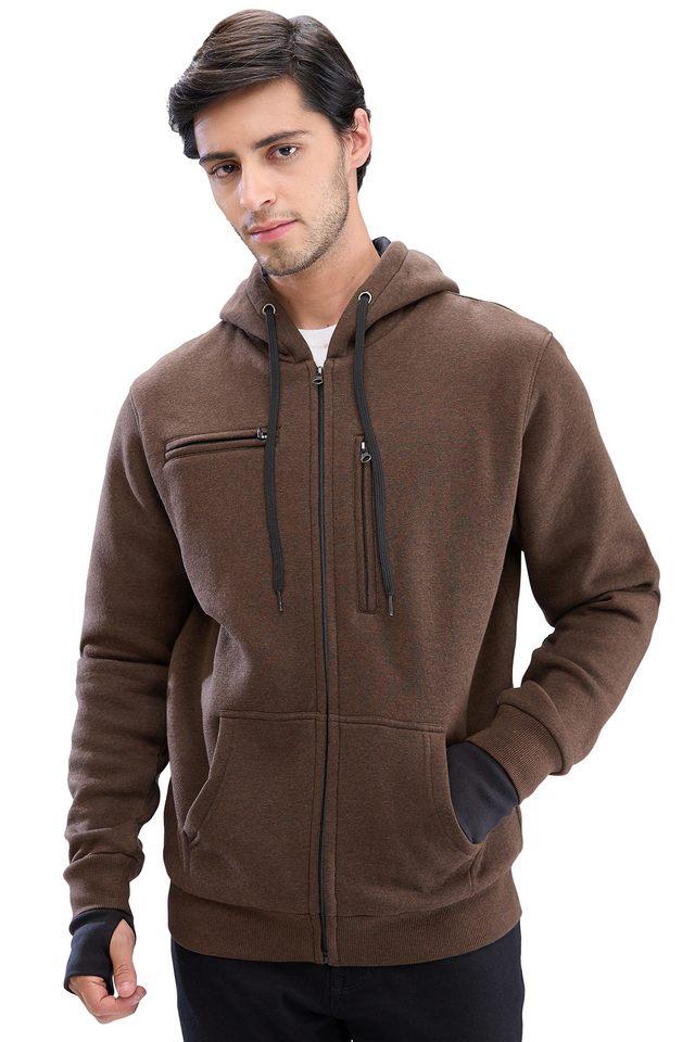 Buy SPYKAR Brown Solid Blended Fabric Regular Fit Men s Sweatshirt Shoppers Stop