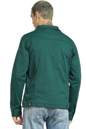 Solid Cotton Men's Casual Jacket