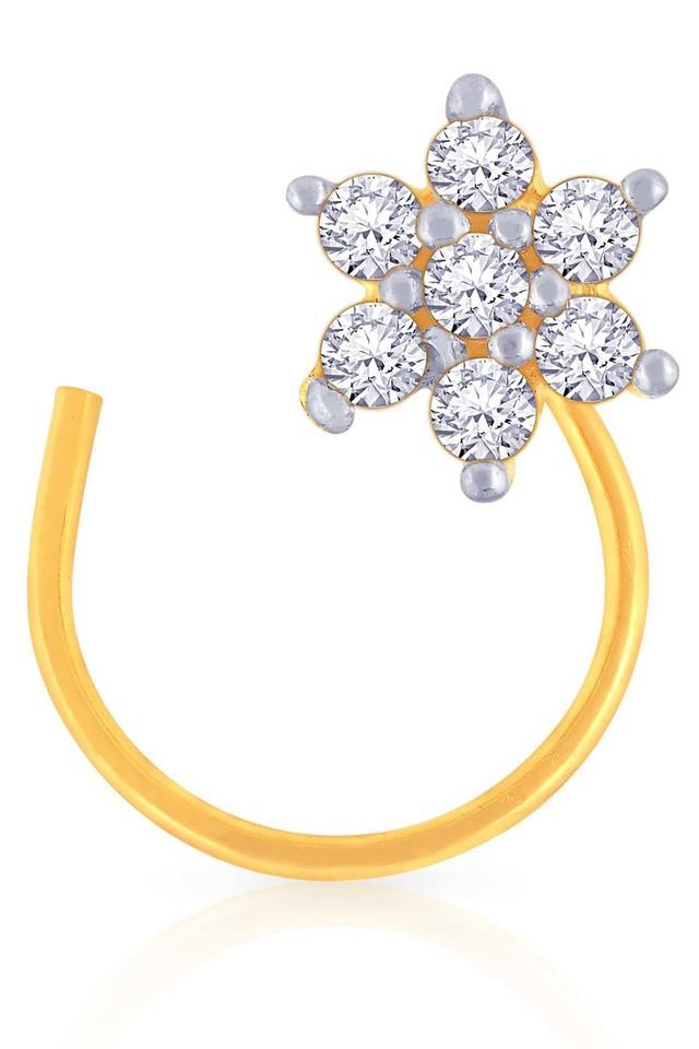 18K Yellow Gold Diamond Nosepin for Women