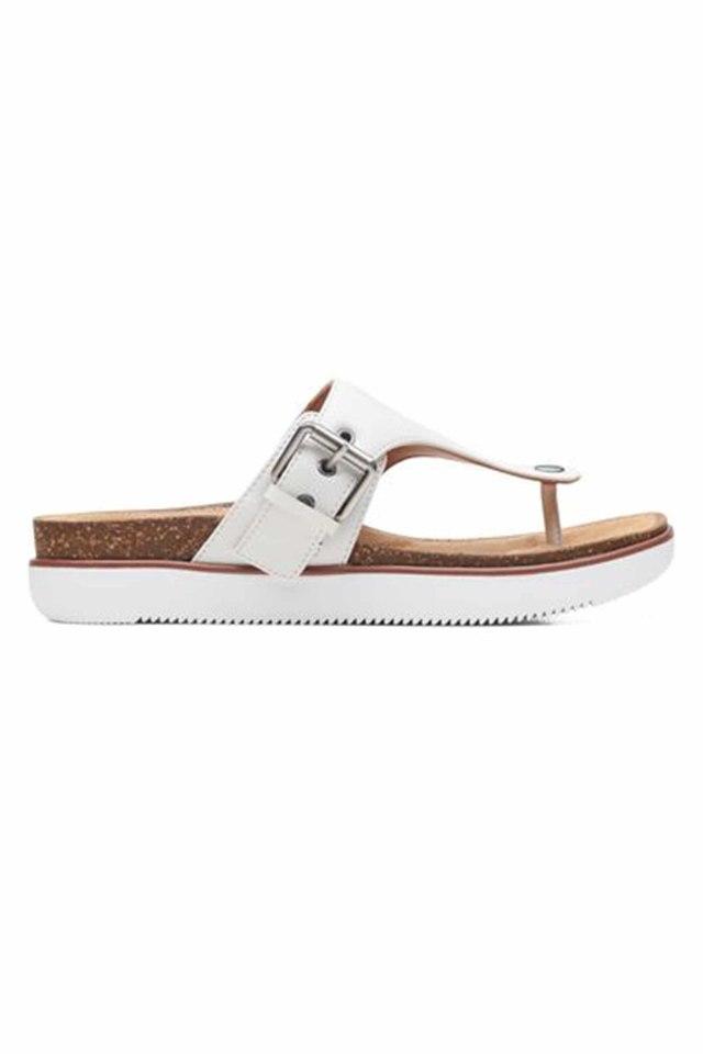 White slip best sale on sandals