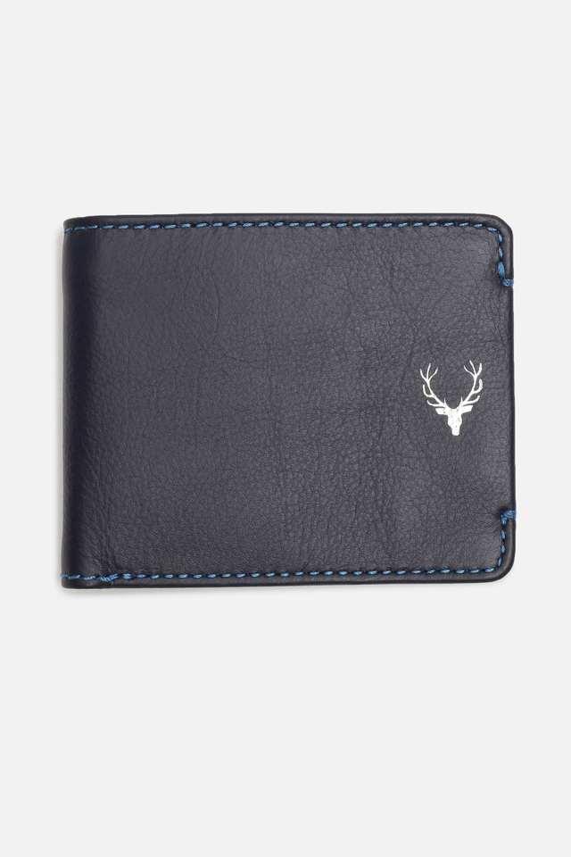 Buy ALLEN SOLLY Navy Bi Fold Leather Men s Formal Wear Wallet Shoppers Stop