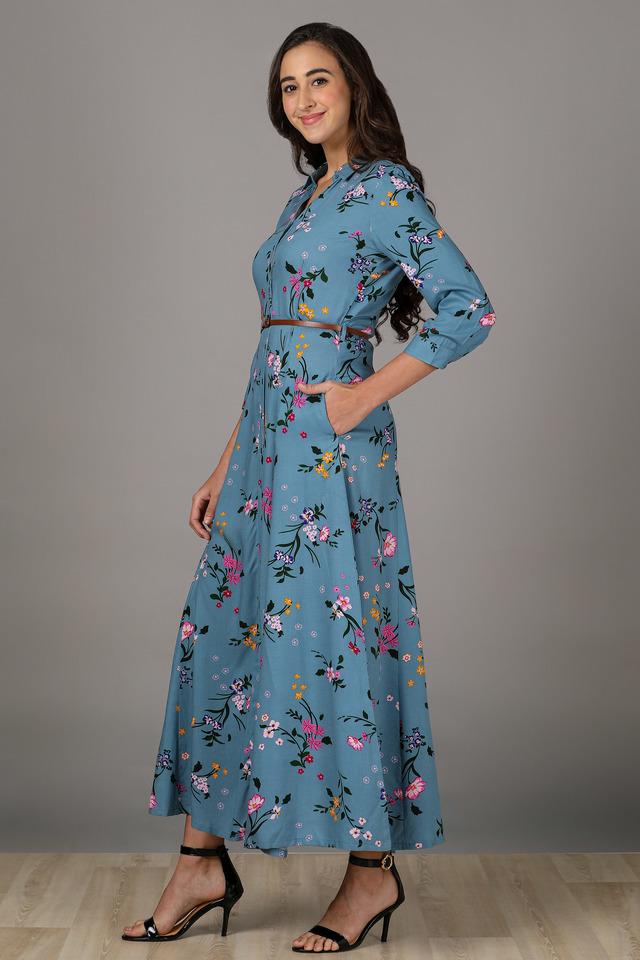 Collar Neck Gown Design