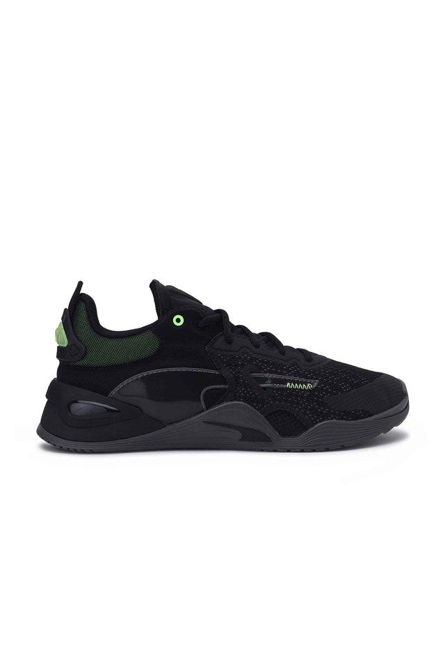 Puma black store running shoes mens