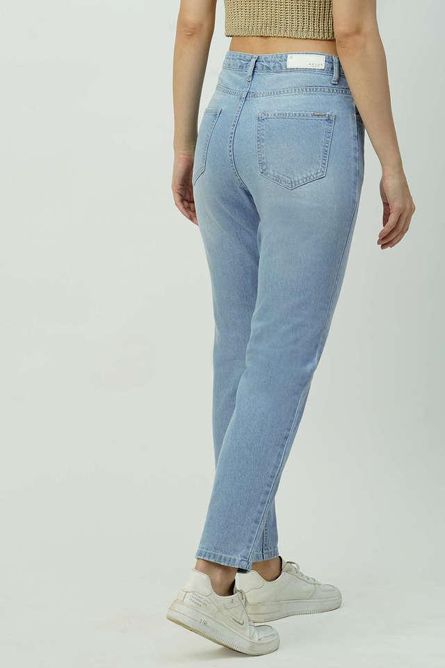 Woman Within Solid Blue Jeans Size 14 (Tall) - 65% off