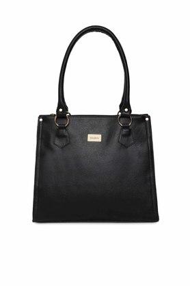 Structured black outlet tote