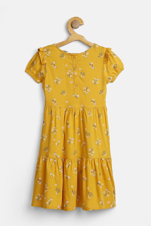 Buy STOP Mango Printed Rayon Round Neck Girls Casual Dress | Shoppers Stop