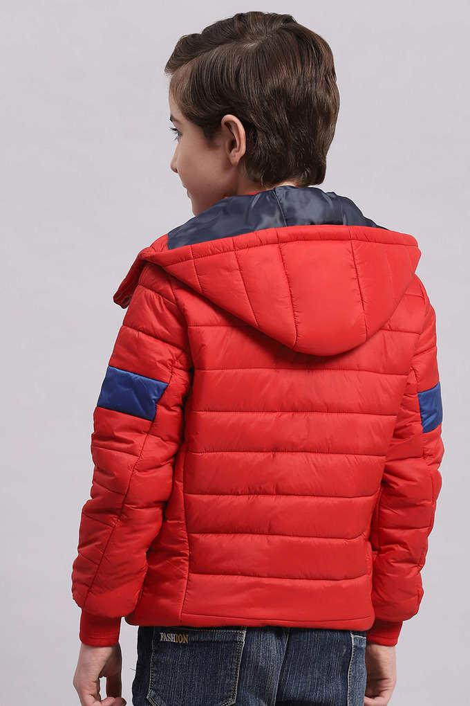 Buy Allen Solly Junior Red & Black Color Block Hooded Jacket for Boys  Clothing Online @ Tata CLiQ