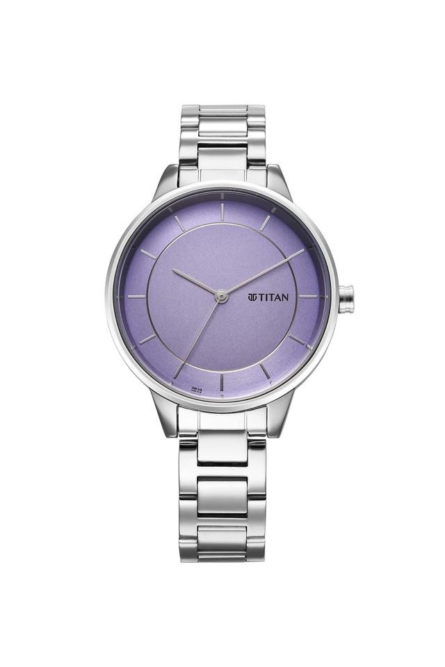 Buy TITAN Quartz 43.50x8.20x36.50 mm Purple Dial Stainless Steel Analogue Watch for Women 2648SM12 Shoppers Stop