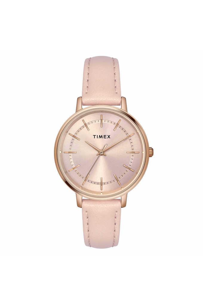 Timex women's hot sale leather watch