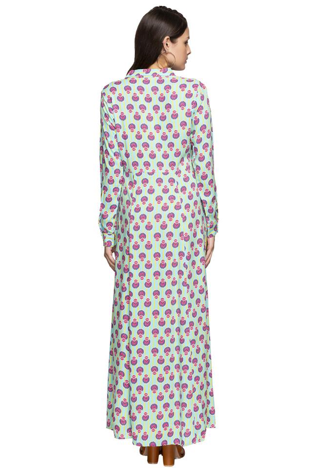 Buy GLOBAL DESI Floral Square Neck Viscose Women's Maxi dress | Shoppers  Stop