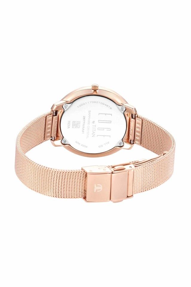 Titan rose best sale gold crystal watch