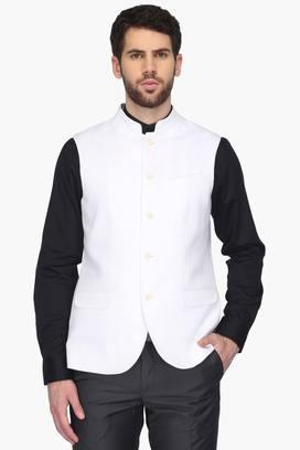 Buy BLACKBERRYS Mens Slim Fit Solid Nehru Jacket Shoppers Stop