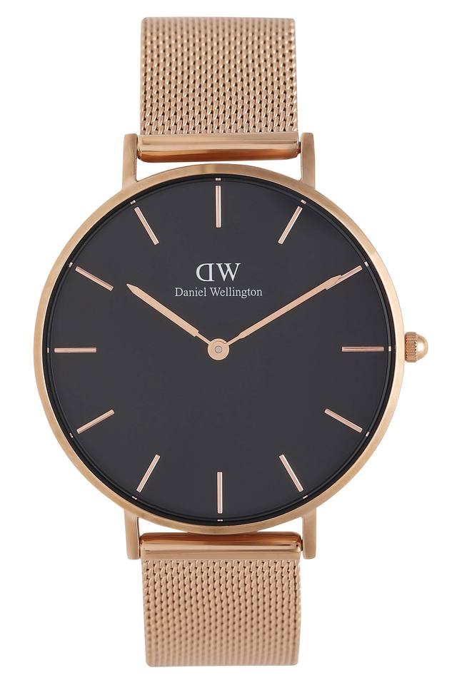 Daniel wellington rose 2025 gold black face