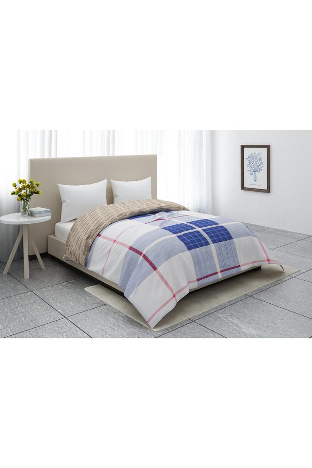 Buy PORTICO Checks Double Comforter Cover Shoppers Stop