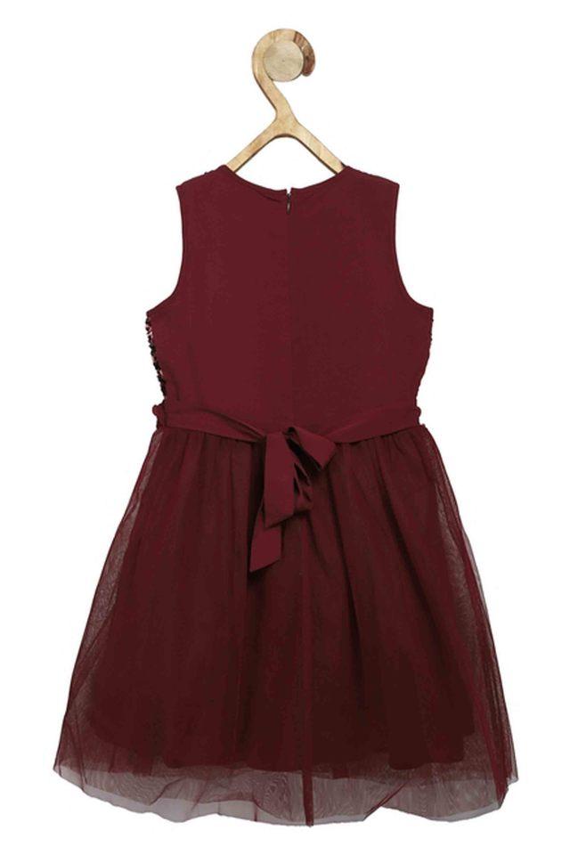 ALLEN SOLLY -  Maroon Dresses - Main