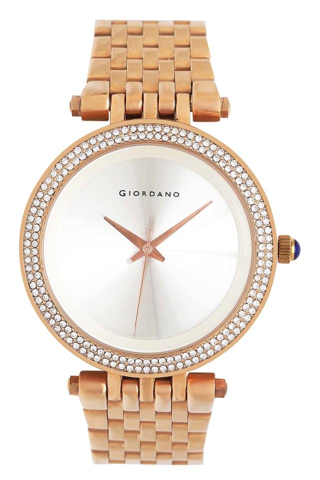 Giordano analog white outlet dial women's watch