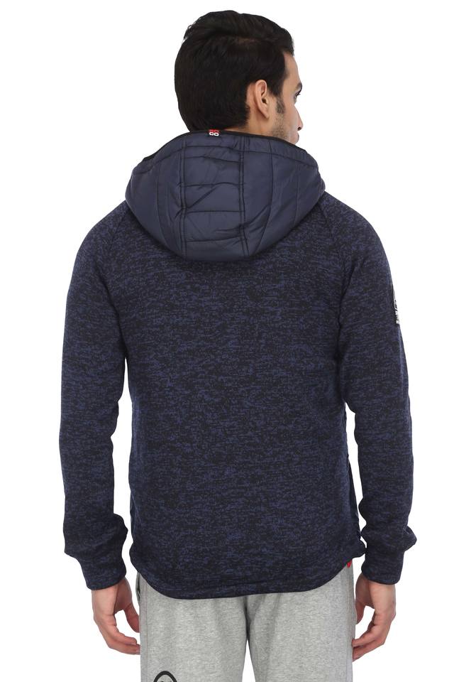 Superdry navy hooded hot sale quilted jacket