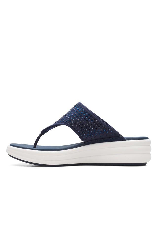 Navy blue sandals clarks online