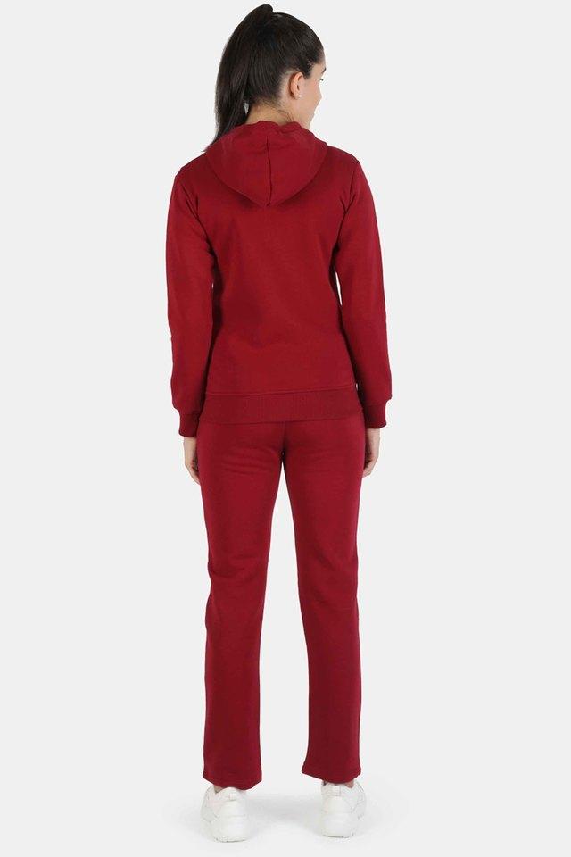 Maroon best sale tracksuit womens