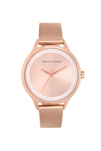 armani exchange women's rose gold watch