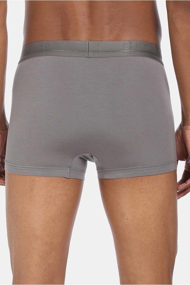 Buy CALVIN KLEIN UNDERWEAR Grey Solid Silk Blend Men's Trunks