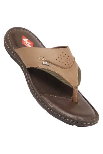 lee cooper men's leather slippers