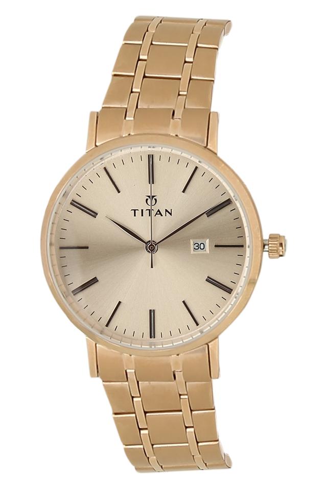 Titan rose best sale gold couple watches