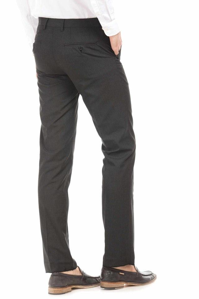 Buy Arrow Mid Rise Herringbone Pattern Formal Trousers - NNNOW.com